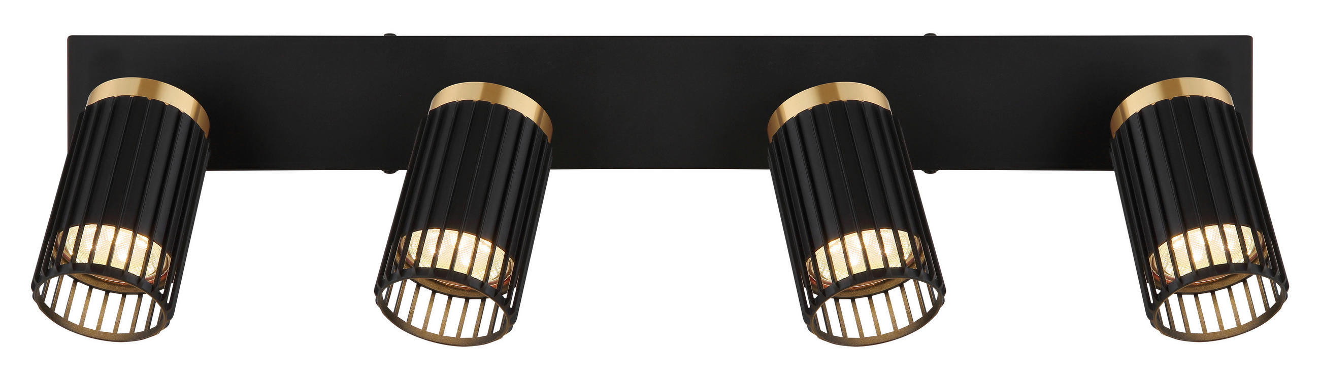 STRAHLER 53/12,5/15,5 cm - Goldfarben/Schwarz, Design, Metall (53/12,5/15,5cm) - Globo
