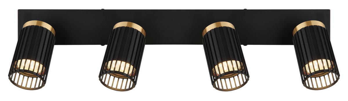 STRAHLER 53/12,5/15,5 cm   - Goldfarben/Schwarz, Design, Metall (53/12,5/15,5cm) - Globo