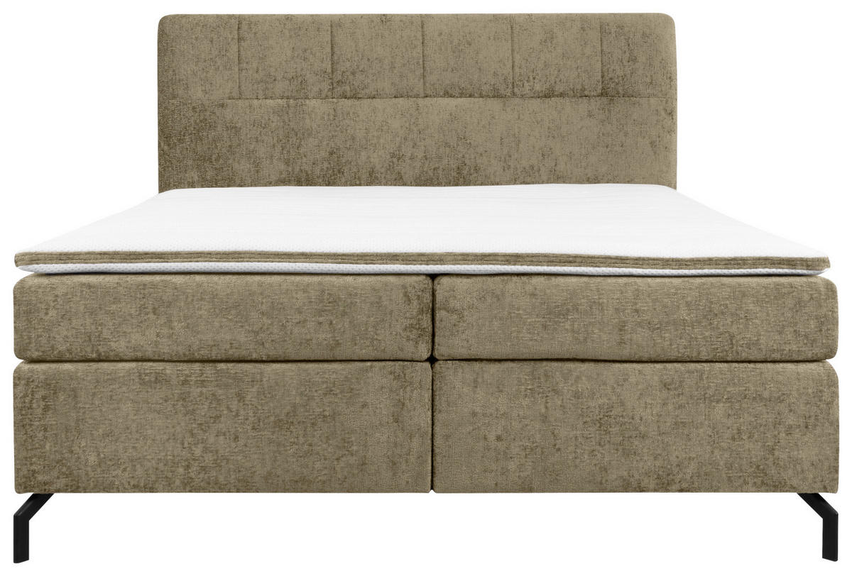 BOXSPRINGBETT 160/200 cm  in Cappuccino  - Schwarz/Cappuccino, Design, Textil/Metall (160/200cm) - Esposa