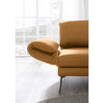 RÉCAMIERE in Echtleder Currygelb  - Chromfarben/Currygelb, Design, Leder/Metall (209/85-109/95-16cm) - Dieter Knoll