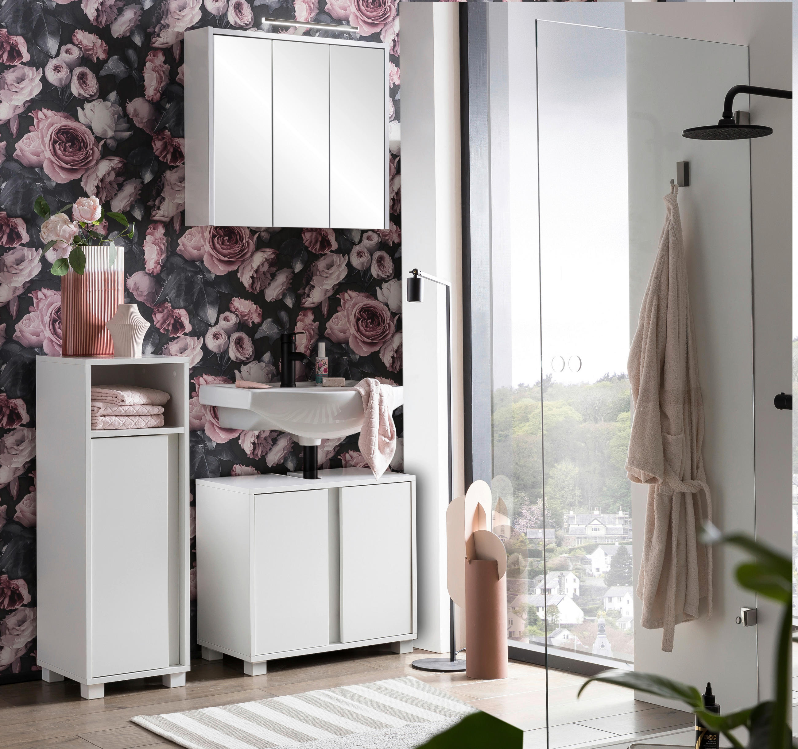 SPIEGELSCHRANK 65,0/64,0/16,0 cm - Weiß, MODERN, Glas/Holzwerkstoff (65,0/64,0/16,0cm) - MID.YOU