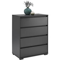 KOMMODE , 80/103/48 cm, 4 Schublade(n)  - Anthrazit, Design, Holzwerkstoff/Kunststoff (80/103/48cm) - Carryhome