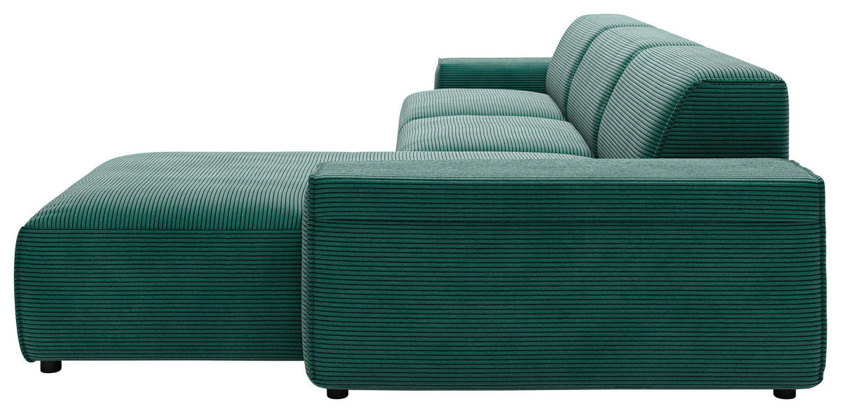 Freisteller von Pure Home Lifestyle ECKSOFA 9125 Dunkelgrün Cord.