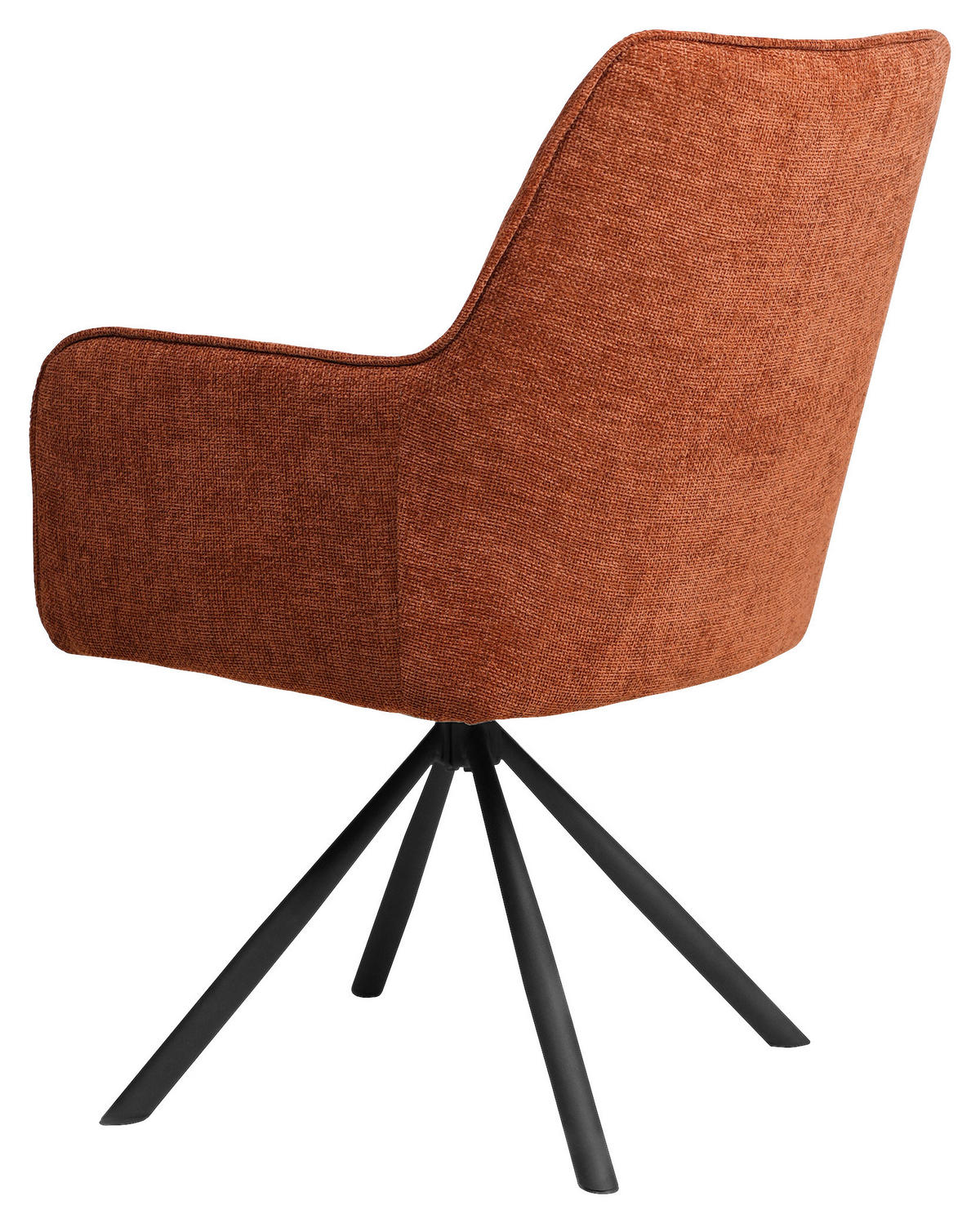 ARMLEHNSTUHL  in Eisen Webstoff  - Schwarz/Orange, Design, Textil/Metall (58/91/65cm) - Carryhome