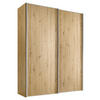 SCHWEBETÜRENSCHRANK Eiche Artisan  - Alufarben/Eiche Artisan, Design, Holzwerkstoff/Metall (200/222/68cm) - Moderano