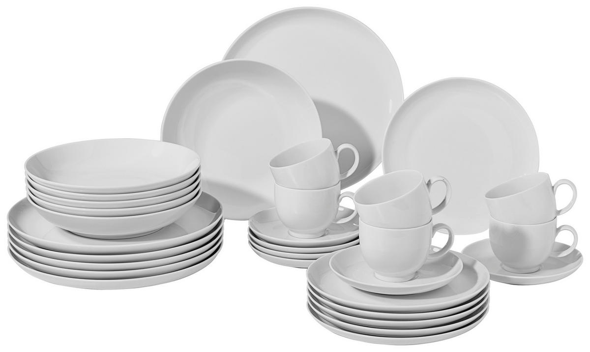 KOMBISERVICE 30-teilig Lido  - Weiß, Basics, Keramik - Seltmann Weiden
