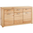 SIDEBOARD  160/88/40 cm 3 Schublade(n)  - Silberfarben/Buchefarben, Natur, Holz/Metall (160/88/40cm) - Cantus