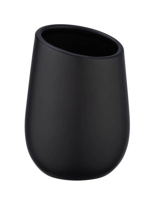 ZAHNPUTZBECHER Keramik  - Schwarz, Basics, Keramik (8/11/8cm) - Wenko