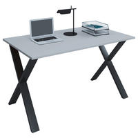 SCHREIBTISCH 140/80/76 cm Grau, Schwarz in verschiedenen Holz-Dekoren erhältlich  - Schwarz/Grau, MODERN, Holzwerkstoff/Metall (140/80/76cm) - MID.YOU