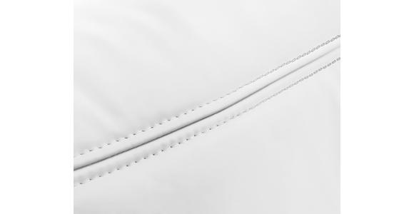 POLSTERBETT Matratze, Lattenrost, Topper Weiß 180/200 cm  - Schwarz/Weiß, KONVENTIONELL, Leder/Holz (180/200cm) - Novel