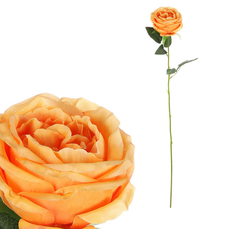 RŮŽE 70 cm - oranžová, Basics, textil (70cm)