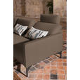 ECKSOFA in Flachgewebe Braun  - Anthrazit/Braun, Design, Textil/Metall (230/254cm) - Ambiente