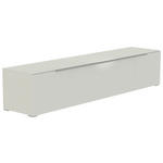 LOWBOARD Weiß, Alufarben  210/43/45 cm  - Alufarben/Weiß, Design, Glas/Holzwerkstoff (210/43/45cm) - Moderano