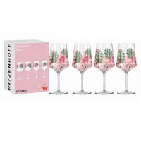 GLÄSERSET Sommersonett  4-teilig  - Transparent/Rosa, Design, Glas (9.3/22.5cm) - Ritzenhoff