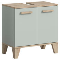 WASCHTISCHUNTERSCHRANK  - Graugrün/Eiche San Remo, MODERN, Holzwerkstoff/Kunststoff (60/61/34cm) - MID.YOU