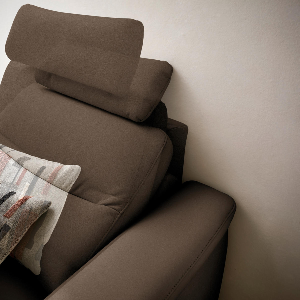 ECKSOFA  in Echtleder Braun  249/280 cm  - Anthrazit/Braun, Design, Leder/Metall (249/280cm) - Himolla Komfortklass