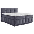 BOXSPRINGBETT 180/200 cm  in Dunkelblau  - Schwarz/Dunkelblau, KONVENTIONELL, Kunststoff/Textil (180/200cm) - Carryhome