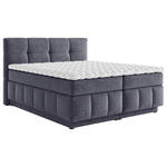 BOXSPRINGBETT 140/200 cm  in Dunkelblau  - Schwarz/Dunkelblau, KONVENTIONELL, Kunststoff/Textil (140/200cm) - Carryhome