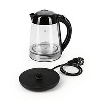 WASSERKOCHER GOURMETmaxx 1,7 L  - Edelstahlfarben/Schwarz, Basics, Glas/Kunststoff (21/16/25cm)
