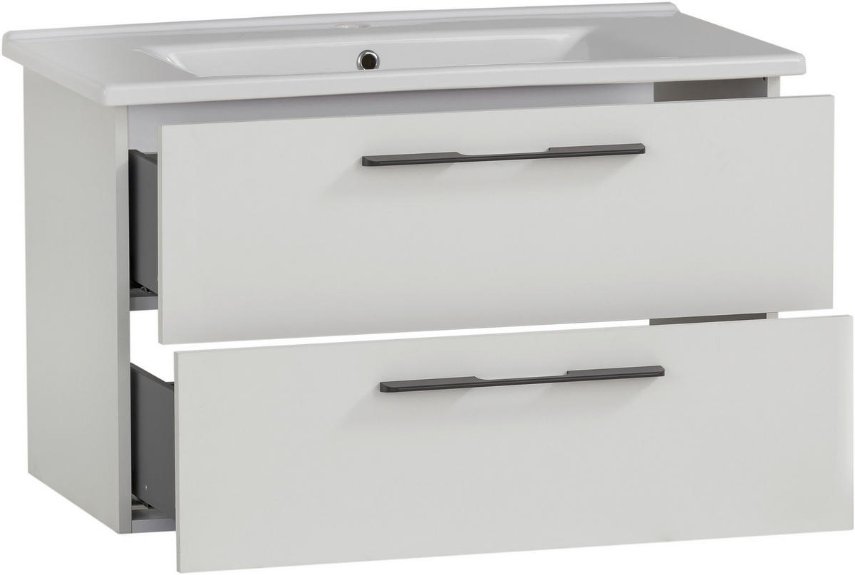 WASCHTISCHKOMBI 85 cm  - Anthrazit/Weiß, MODERN, Keramik/Holzwerkstoff (85cm) - Stylife