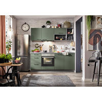 KÜCHENLEERBLOCK Clean 205 cm  in Dunkelgrün  - Dunkelgrün/Anthrazit, KONVENTIONELL, Holzwerkstoff/Metall (205cm) - Express