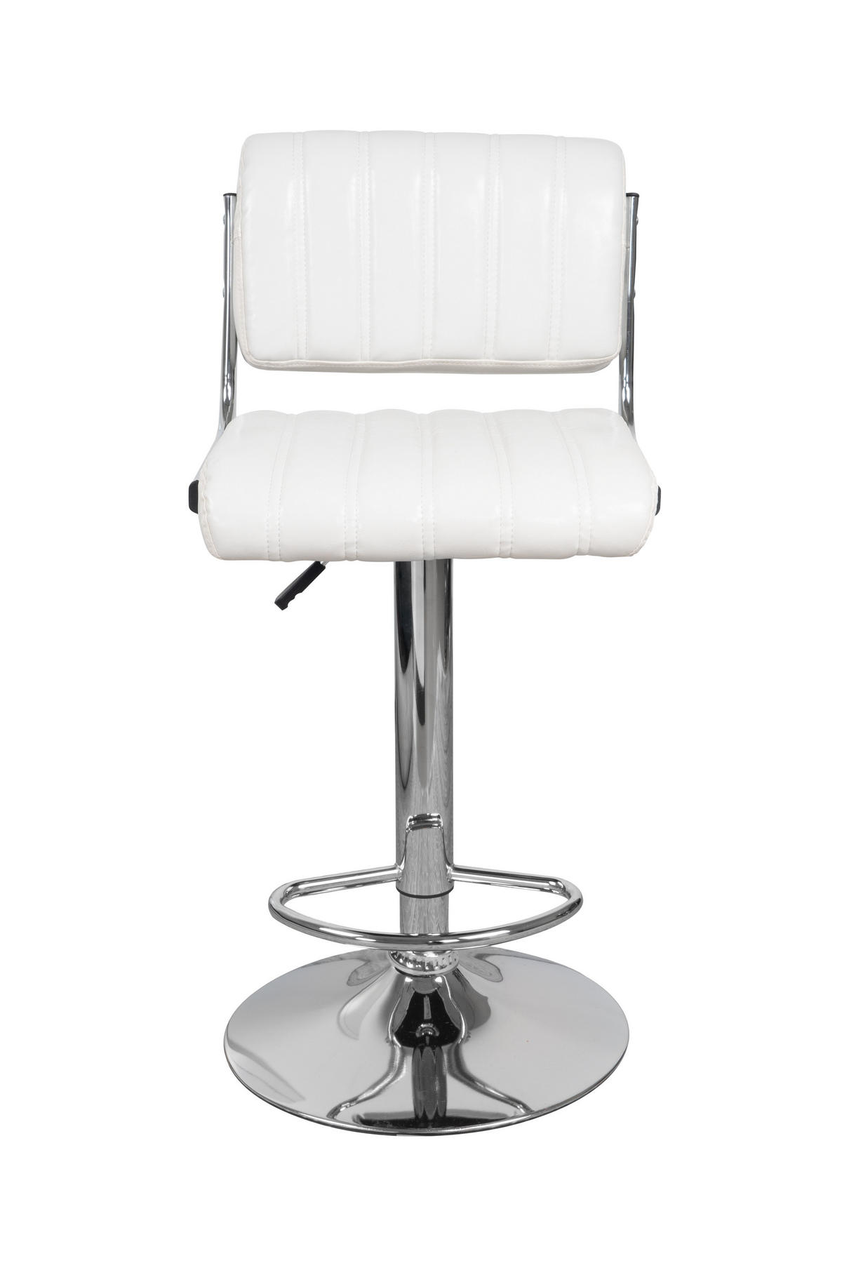 BARHOCKER-SET Weiß Sitzfläche 360° drehbar, abwischbar  - Weiß, MODERN, Metall (51,5/109/43cm) - Kayoom