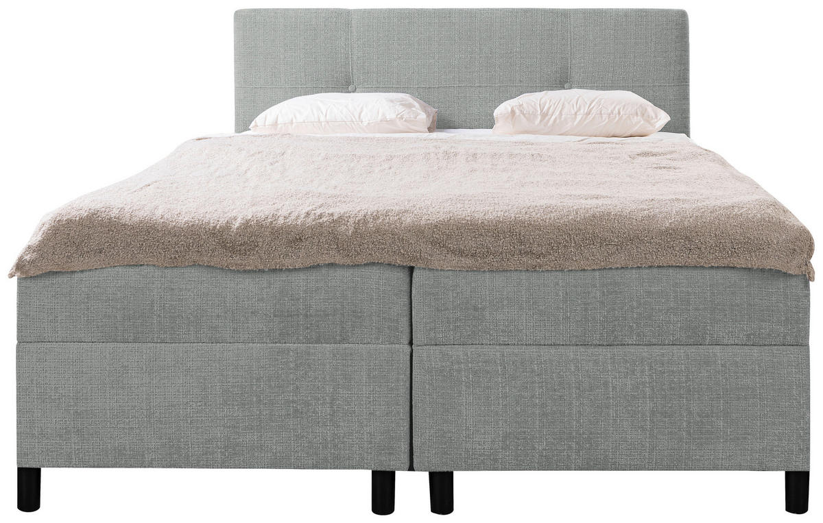 AMERICKÁ POSTEL, 180/200 cm, šedá - šedá/černá, Moderní, dřevo/textil (180/200cm) - MID.YOU