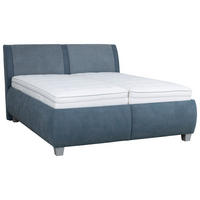 POLSTERBETT 180/200 cm  in Blaugrau  - Weiss/Silberfarben, Design, Holzwerkstoff/Kunststoff (180/200cm) - Beldomo - Sleep
