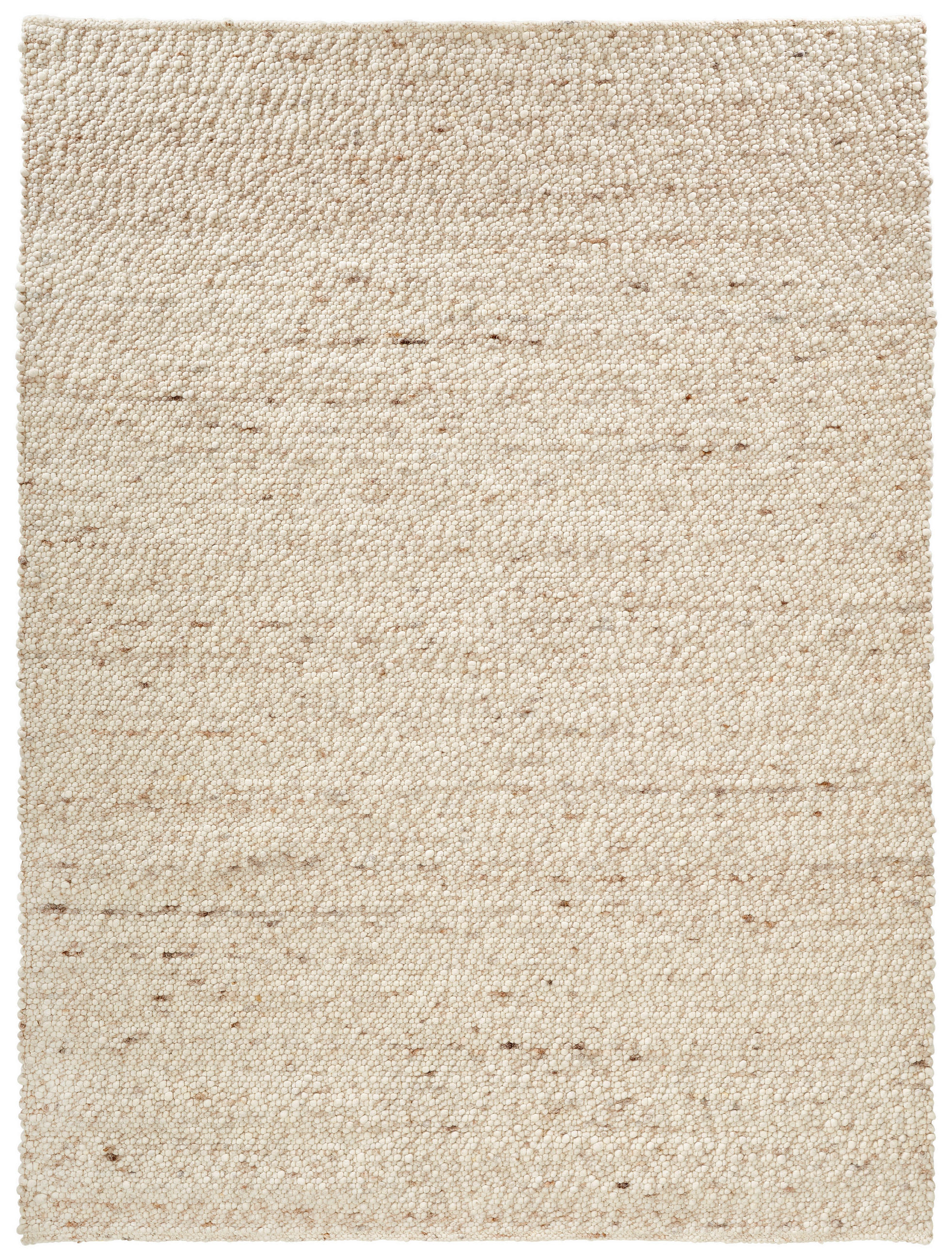 Linea Natura Handwebteppich Weiß 70x130 cm