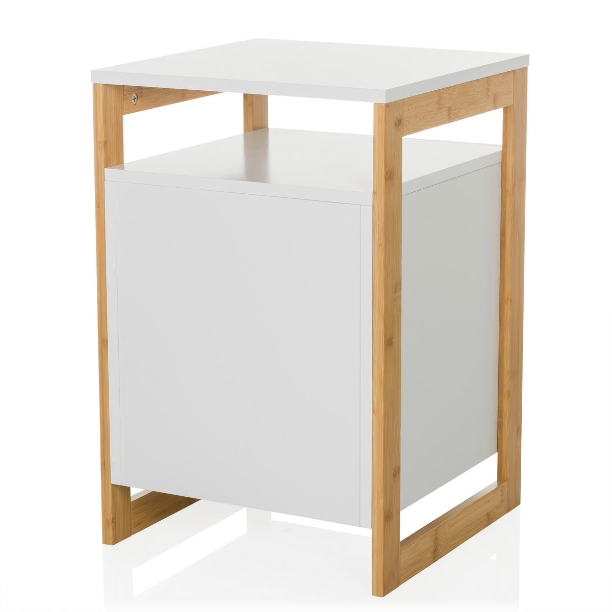 BEISTELLTISCH 40/60/40 cm Weiß  - Hellbraun/Weiß, MODERN, Holzwerkstoff (40/60/40cm) - MID.YOU