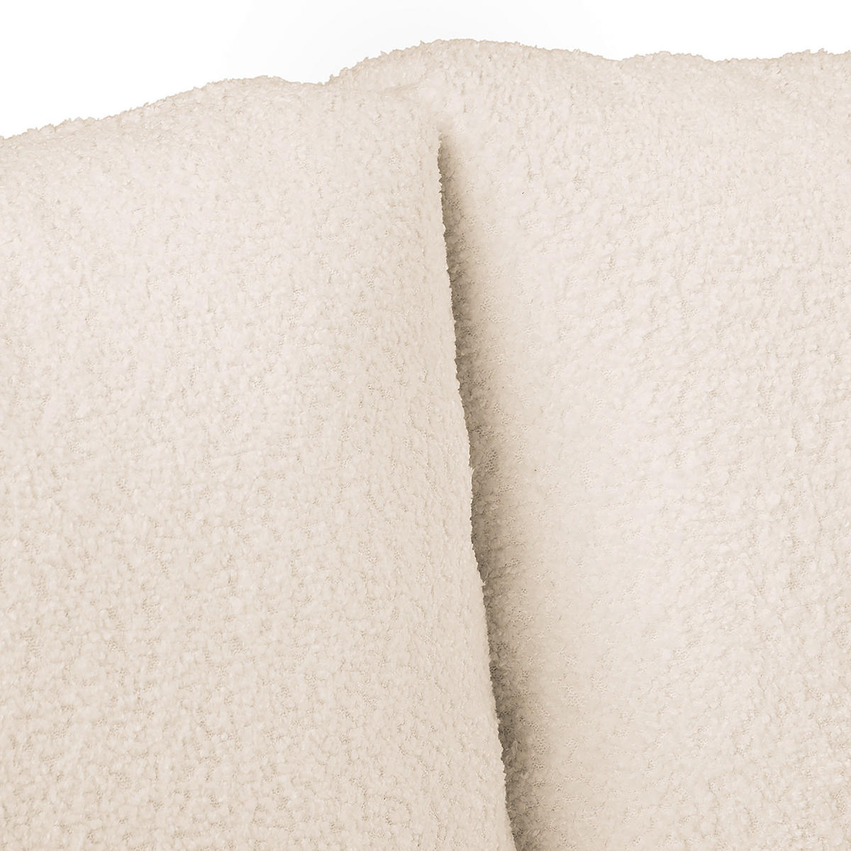 ECKSOFA Ariella Weiß Bouclé  - Naturfarben/Weiß, Design, Holz/Textil (231/161cm) - Livetastic