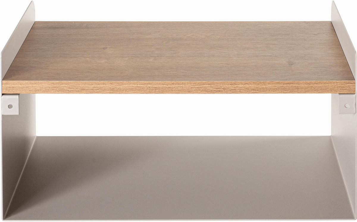 WANDBOARD Metall, Holzwerkstoff Eichefarben, Kaschmir  - Kaschmir/Eichefarben, MODERN, Holzwerkstoff/Metall (40/20/30cm)