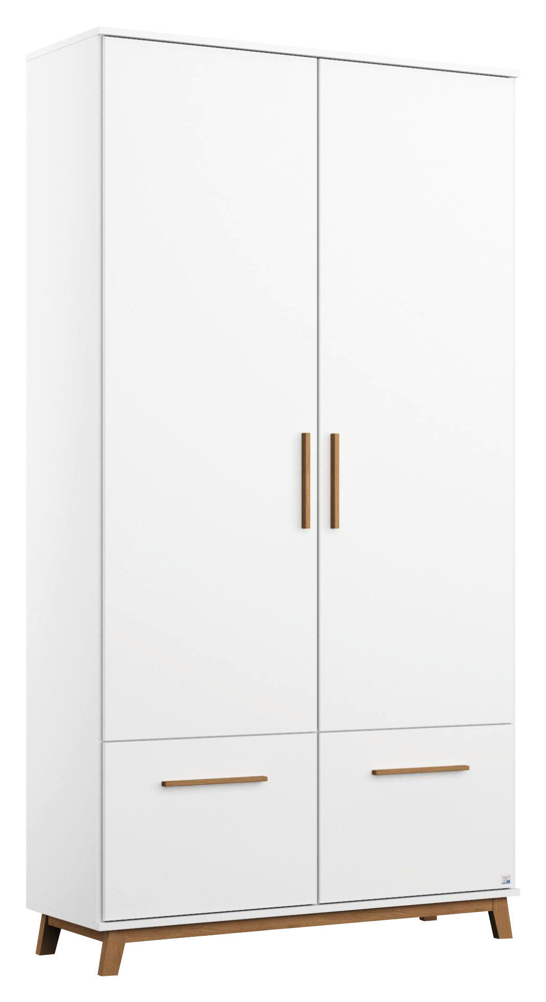 Drehtürenschrank Mit Schubladen 92cm Carlsson Weiß