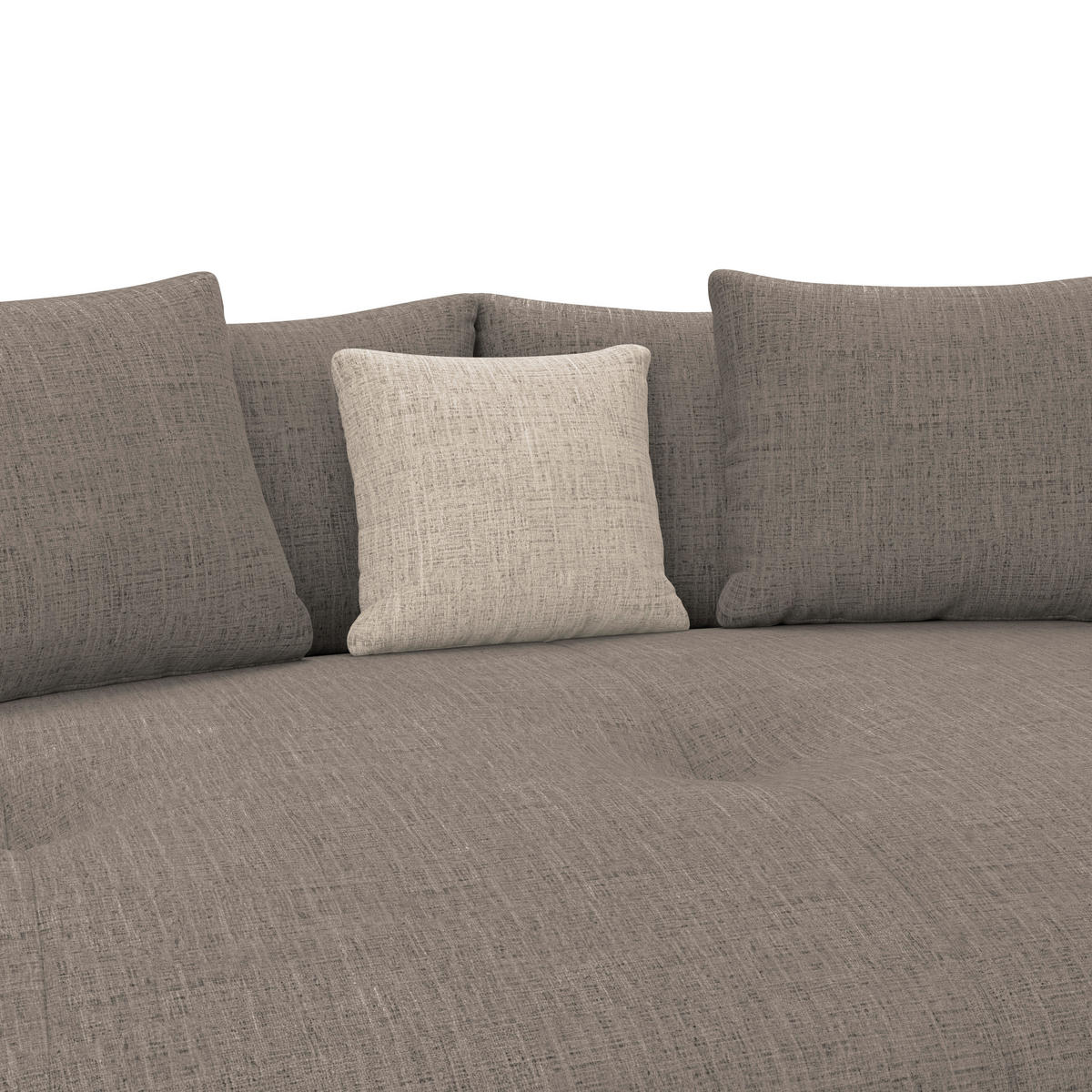 MEGASOFA Chenille Braun  - Schwarz/Braun, Trend, Kunststoff/Textil (238/80/140cm) - MID.YOU