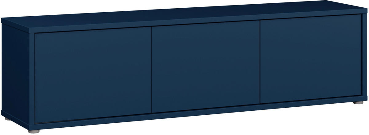 LOWBOARD  in 154,2/42,5/34,9 cm  - Dunkelblau/Grau, MODERN, Holzwerkstoff/Metall (154,2/42,5/34,9cm) - Carryhome