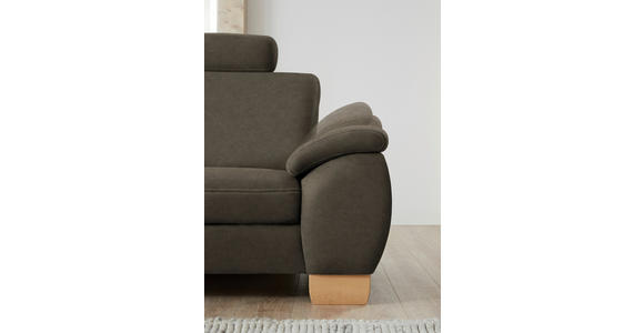 ECKSOFA in Mikrofaser Fango  236/286 cm  - Wildeiche/Fango, KONVENTIONELL, Holz/Textil (236/286cm) - Voleo