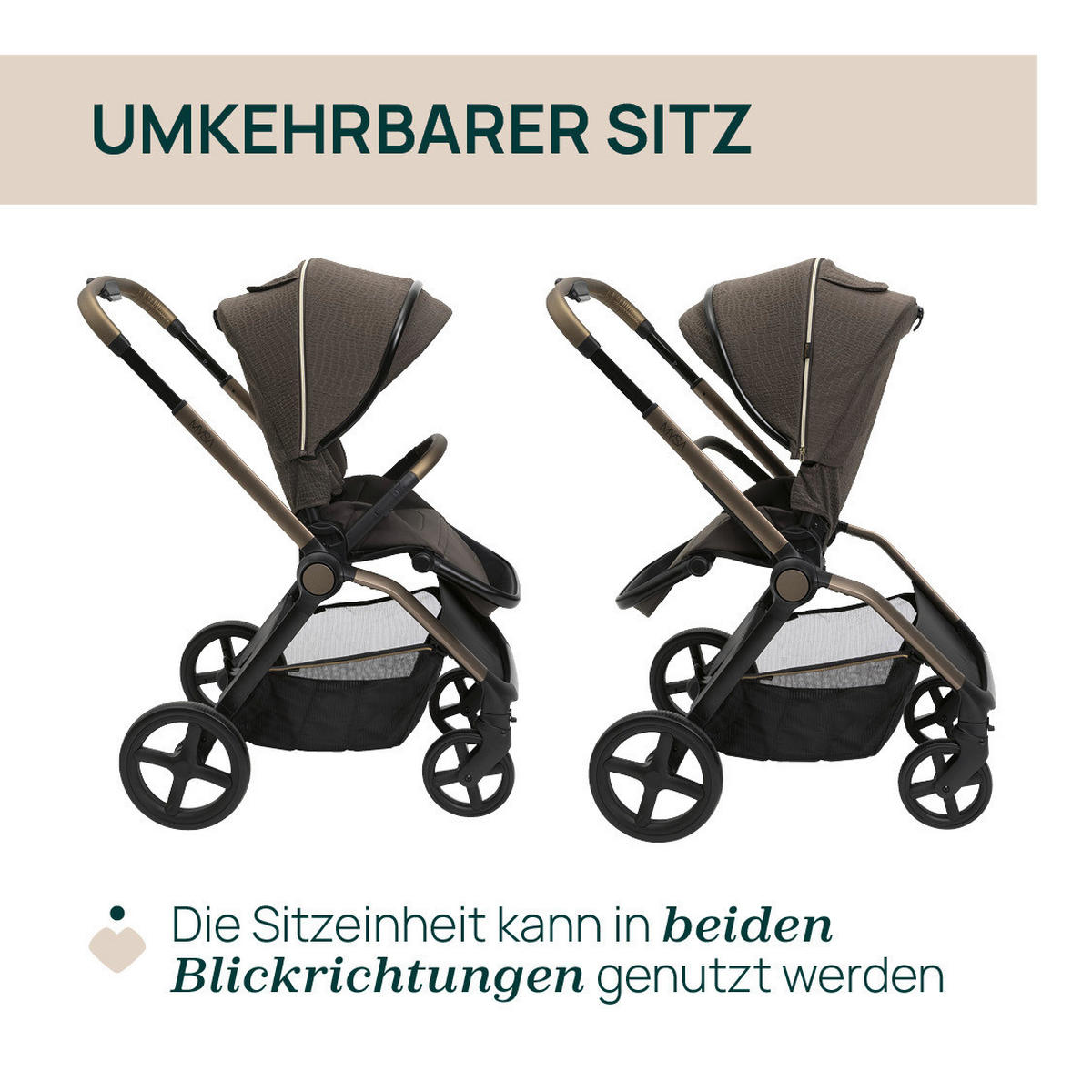 BUGGY MYSA  - Bronzefarben, Basics, Textil/Metall (56/89/92-108cm) - Chicco