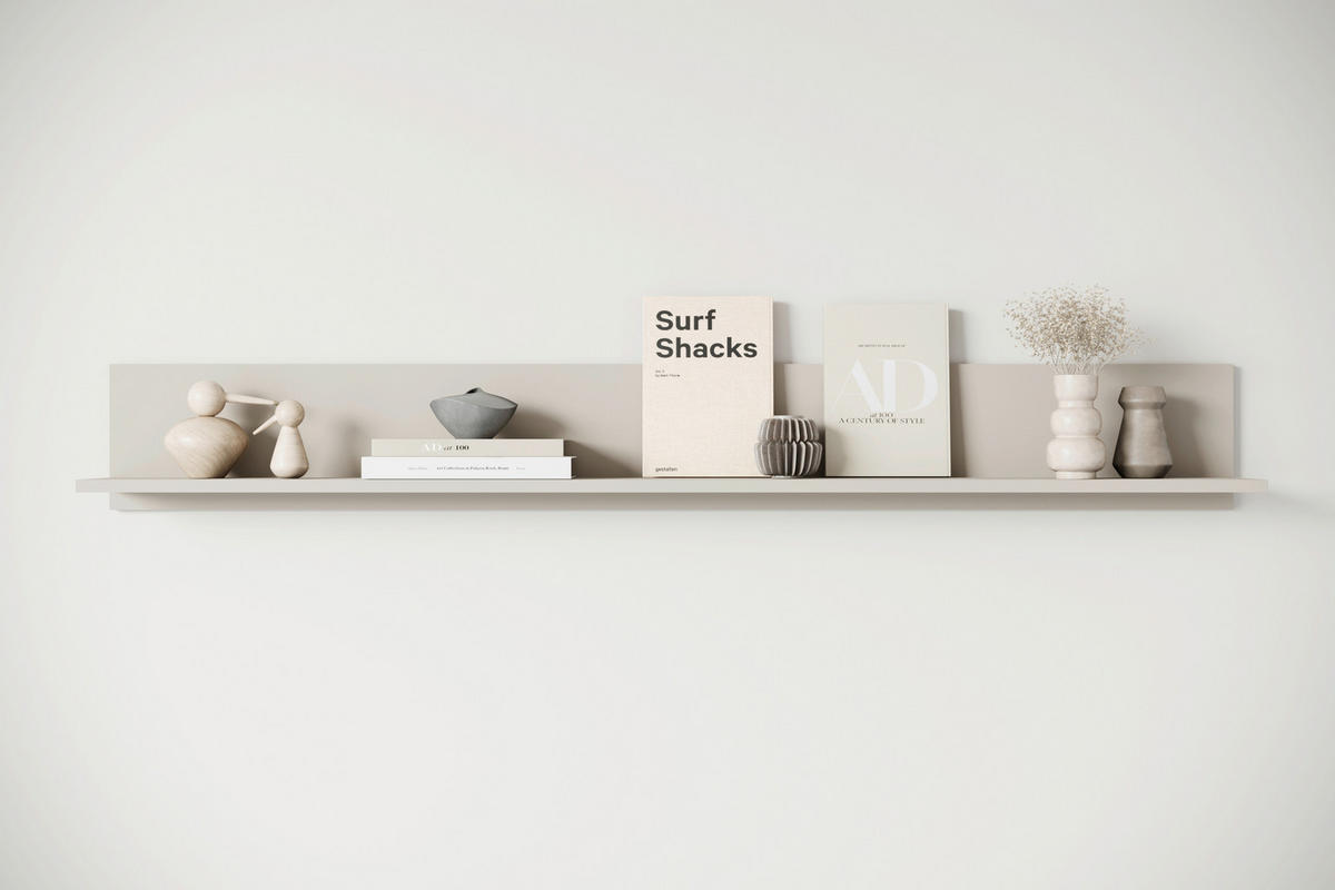 WANDBOARD in 138,5/18/12 cm Beige, Kaschmir  - Kaschmir/Beige, Design, Holzwerkstoff (138,5/18/12cm) - Livetastic