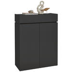 SCHUHSCHRANK  in 90/121/40 cm  - Schwarz/Graphitfarben, Design, Holzwerkstoff/Kunststoff (90/121/40cm) - Voleo