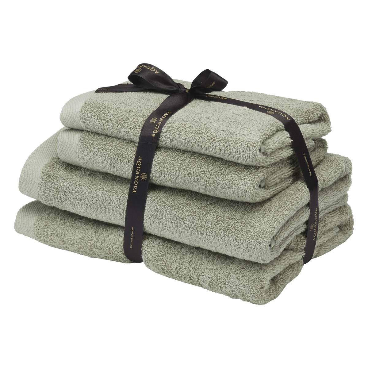 FROTTIERSET Rio Salbeigrün 4-teilig  - Salbeigrün, Basics, Textil - Aquanova