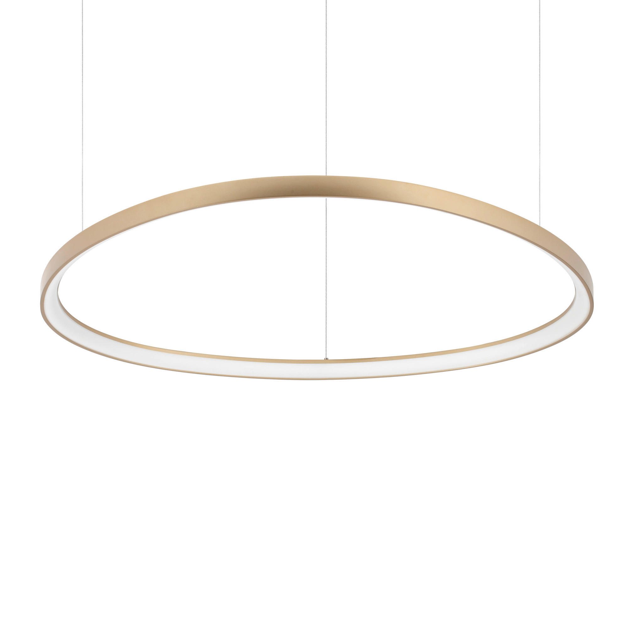 LED-HÄNGELEUCHTE Gemini 105/28,5/205 cm   - Messingfarben, Design, Kunststoff/Metall (105/28,5/205cm) - Ideal Lux