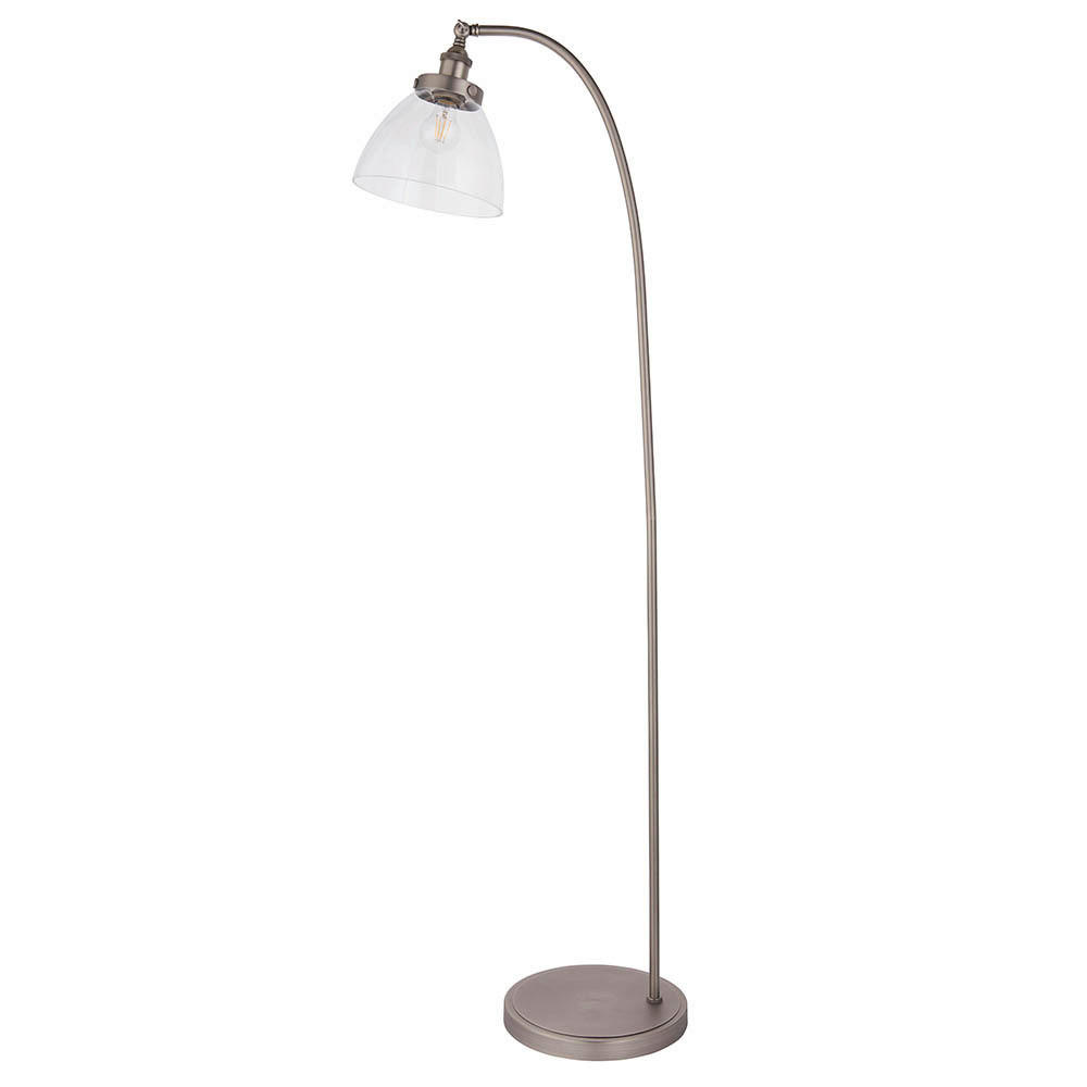 STEHLEUCHTE 28/46/152 cm    - Klar/Silberfarben, KONVENTIONELL, Glas/Metall (28/46/152cm) - ENDON