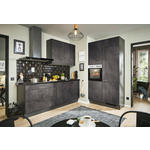 ECKKÜCHE 220/120 cm  in Graphitfarben, Schwarz  - Schwarz/Graphitfarben, Design, Holzwerkstoff/Metall (220/120cm) - Xora