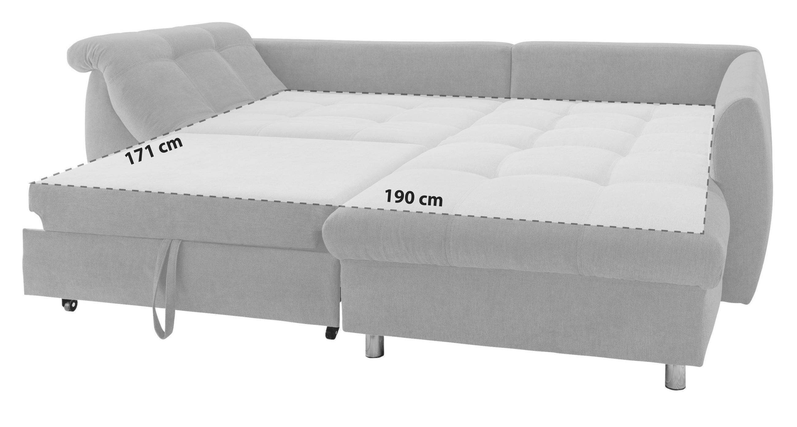 KUTNA GARNITURA tekstil  zelena   - zelena/boje kroma, Design, tekstil (250/190cm) - Livetastic