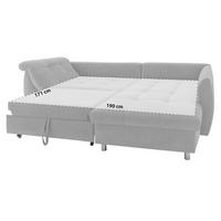 KUTNA GARNITURA tekstil  zelena   - zelena/boje kroma, Design, tekstil (250/190cm) - Livetastic