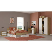 MLADINSKA SOBA hrast artisan, bela, visoki sijaj  - bela/visoki sijaj, Konvencionalno, leseni material - Boxxx