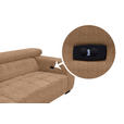 ECKSOFA in Webstoff Orange 182/279 cm - Schwarz/Orange, KONVENTIONELL, Textil/Metall (182/279cm) - Hom`in