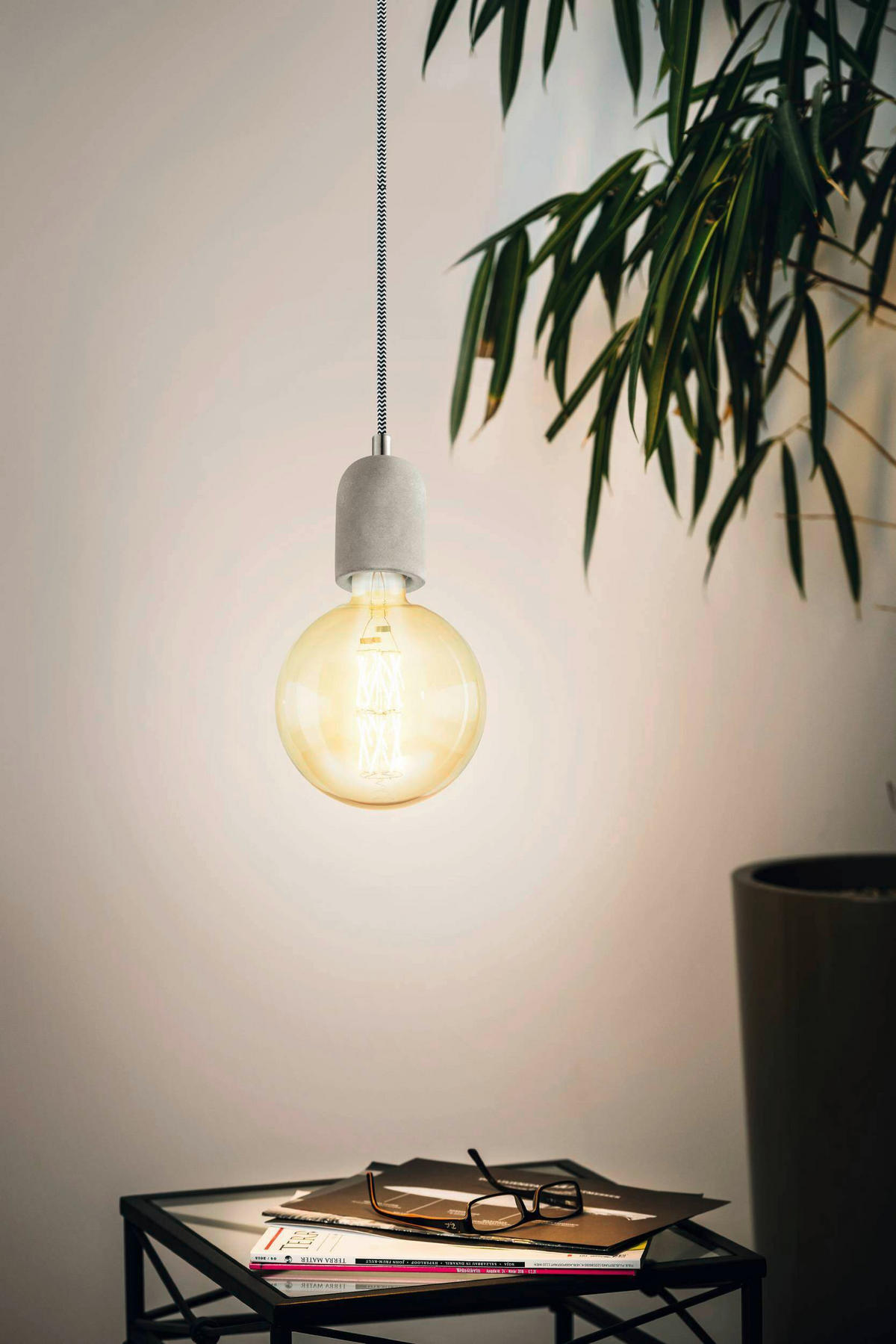 HÄNGELEUCHTE Yorth 11/200 cm   - Grau, Basics, Metall (11/200cm) - Eglo