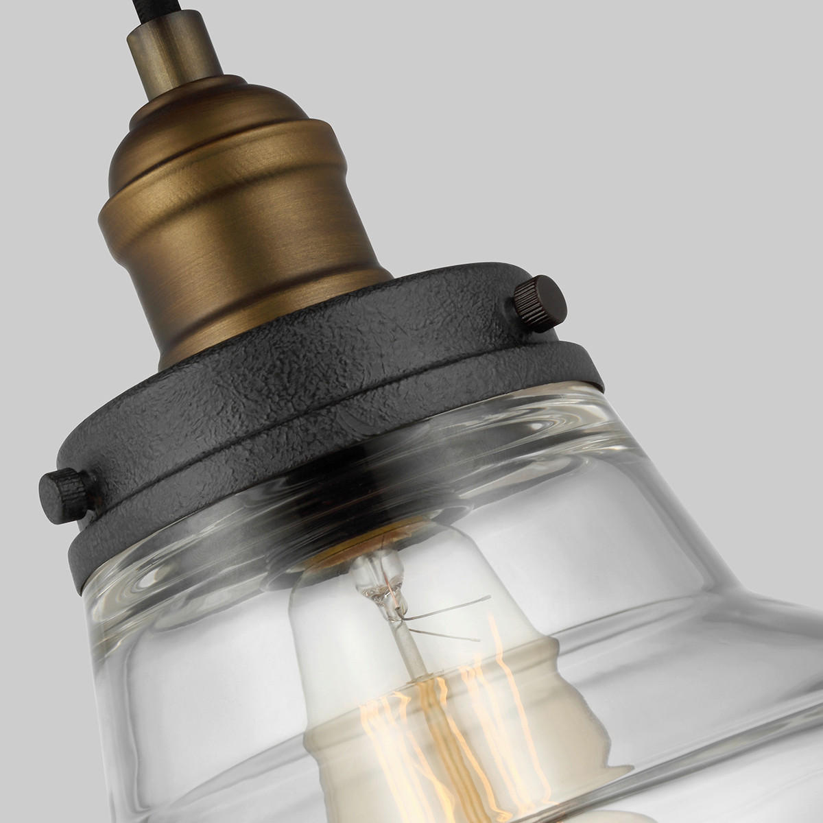 HÄNGELEUCHTE 25.4/30.1 cm    - Messingfarben/Zinkfarben, Konventionell, Glas/Metall (25.4/30.1cm) - Elstead Lighting