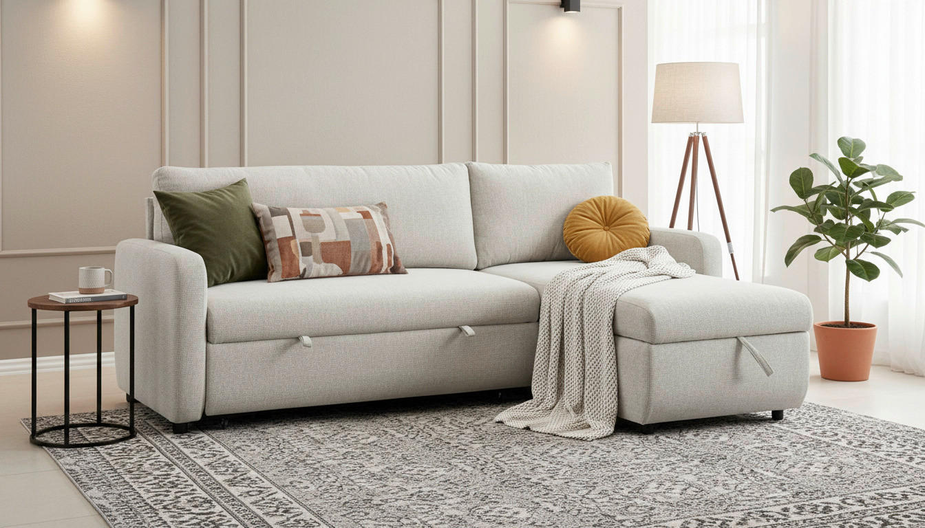 HÖRNSOFFA i linneimitation beige  - beige/svart, Design, textil/plast (152,5/225,5cm) - Livetastic